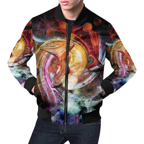 Dark Universe by Nico Bielow All Over Print Bomber Jacket for Men/Large Size (Model H19)