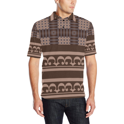 Tshirt-tee-menn fashion-333arp Men's All Over Print Polo Shirt (Model T55)