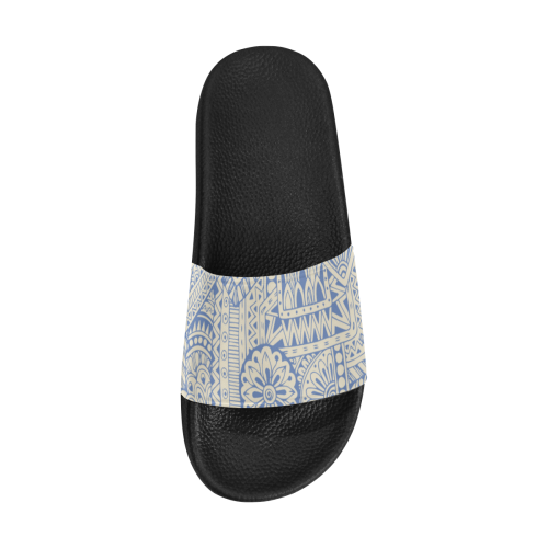Scandinavian Ethno Mosaic Pattern 1 Women's Slide Sandals (Model 057)