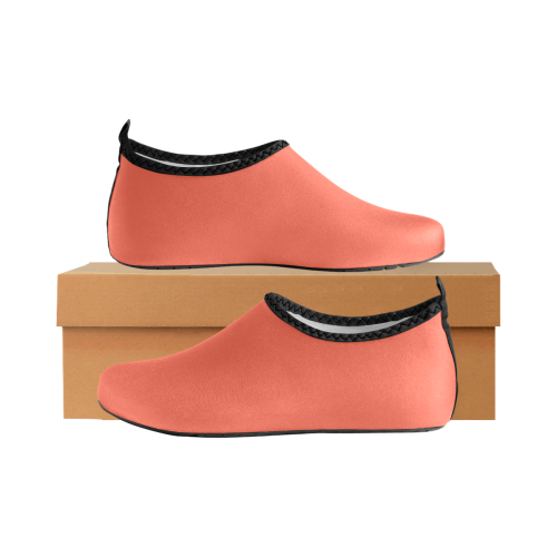 color tomato Women's Slip-On Water Shoes (Model 056)