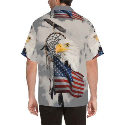 Awesome American Eagle Hawaiian Shirt (Model T58)