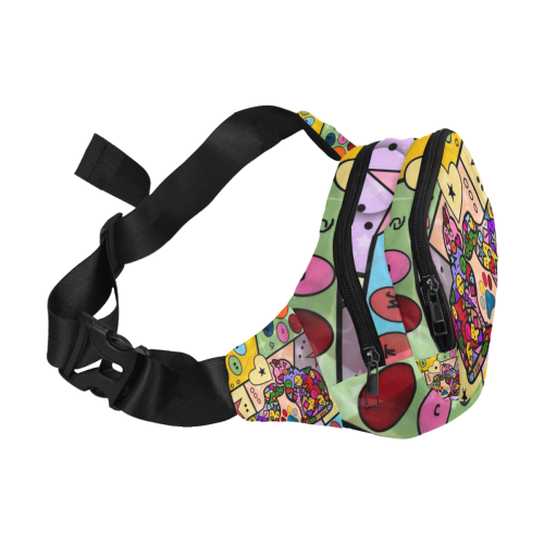 Cat and Dog by Nico Bielow Fanny Pack/Small (Model 1677)