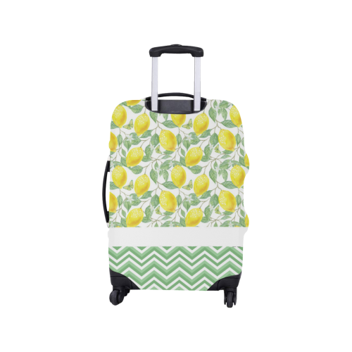 Lemons With Chevron Luggage Cover/Small 18"-21"