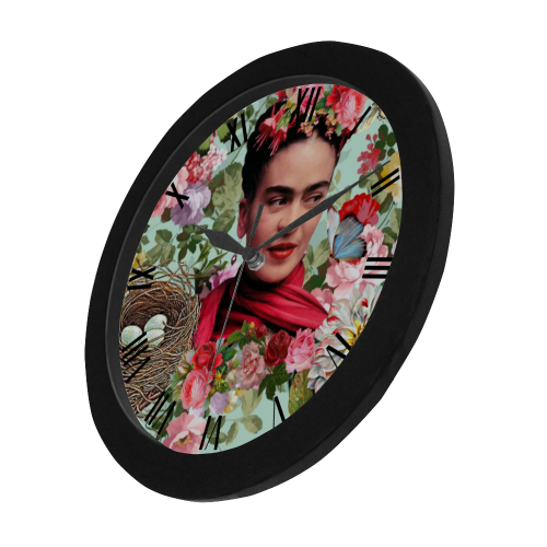 Frida's Garden Circular Plastic Wall clock
