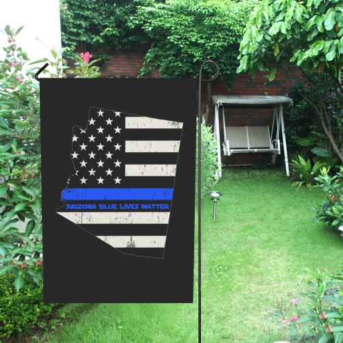Arizona Blue Lives Matter Garden Flag 28''x40'' （Without Flagpole）