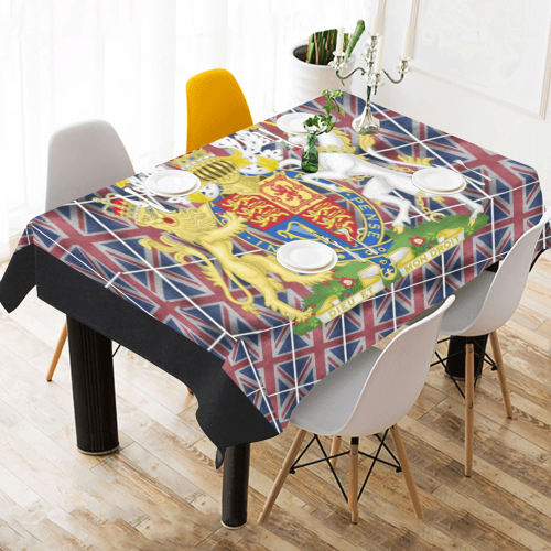 GREAT BRITAIN COA Cotton Linen Tablecloth 60" x 90"