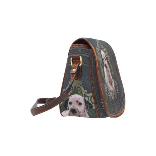 Cute dalmatian Saddle Bag/Small (Model 1649) Full Customization