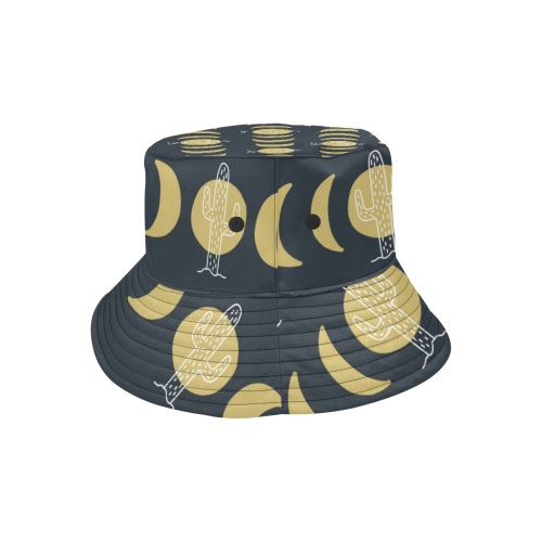 Cactus Moon All Over Print Bucket Hat for Men