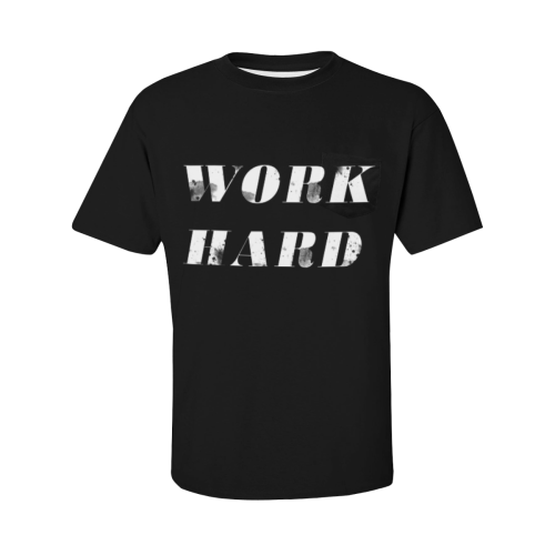 Work hard Men's All Over Print T-Shirt with Chest Pocket (Model T56)