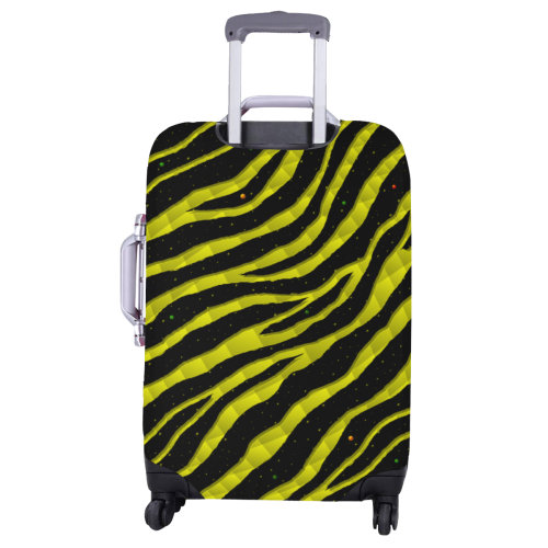 Ripped SpaceTime Stripes - Yellow Luggage Cover/Large 26"-28"