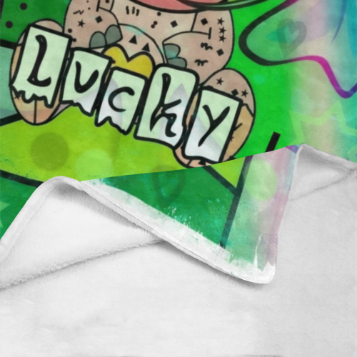 Lucky Hippo by Nico Bielow Ultra-Soft Micro Fleece Blanket 60"x80"