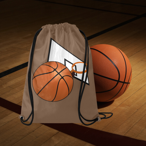 Basketball And Hoop Medium Drawstring Bag Model 1604 (Twin Sides) 13.8"(W) * 18.1"(H)
