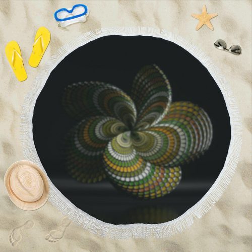3D flower Circular Beach Shawl 59"x 59"