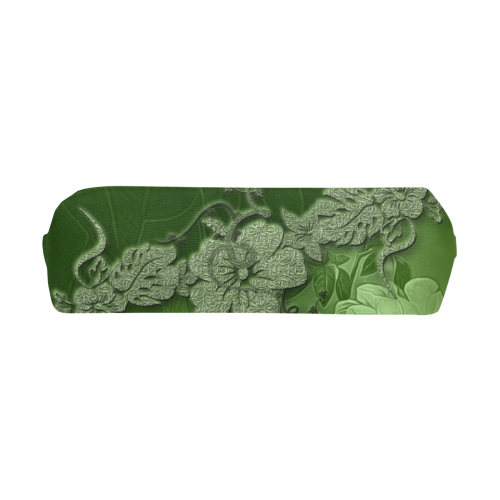 Wonderful green floral design Pencil Pouch/Small (Model 1681)