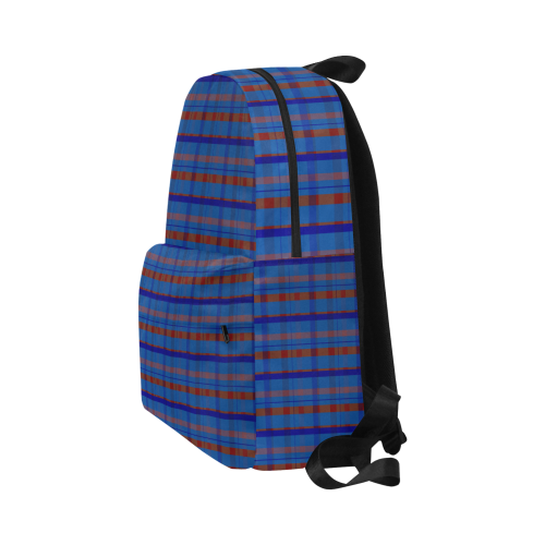 Royal Blue plaid style Unisex Classic Backpack (Model 1673)