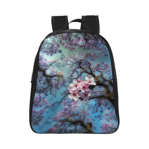 Cherry blossomL School Backpack (Model 1601)(Small)