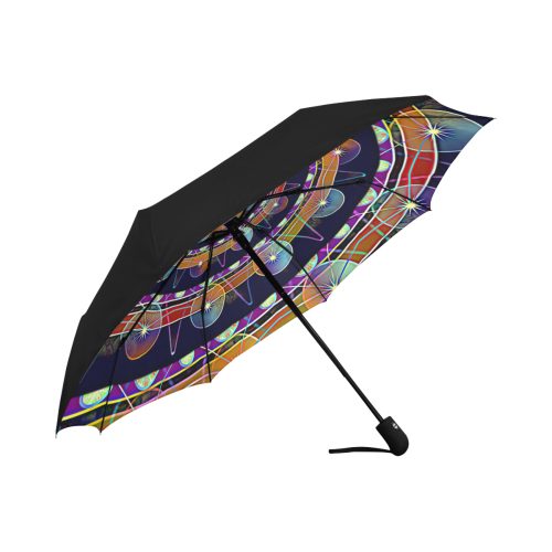 POWER SPIRAL universe planet orbit Anti-UV Auto-Foldable Umbrella (Underside Printing) (U06)