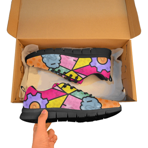 Pop Art by Nico Bielow Men's Breathable Running Shoes (Model 055)