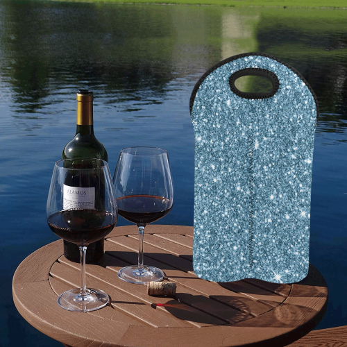 New Sparkling Glitter Print F by JamColors 2-Bottle Neoprene Wine Bag