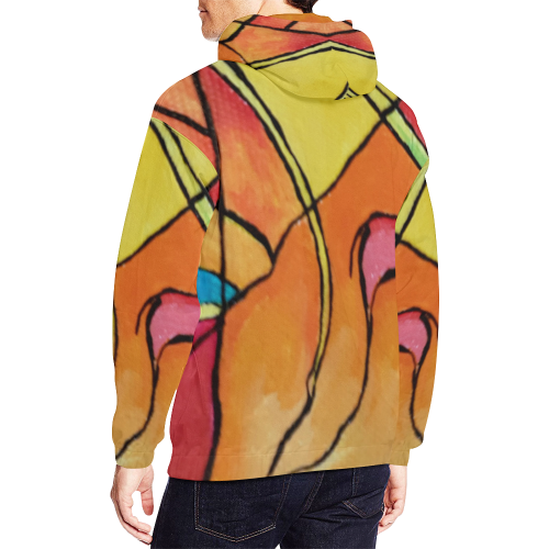 ABSTRACT All Over Print Hoodie for Men/Large Size (USA Size) (Model H13)