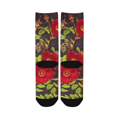 flowers #flowers #pattern #flora Custom Socks for Women