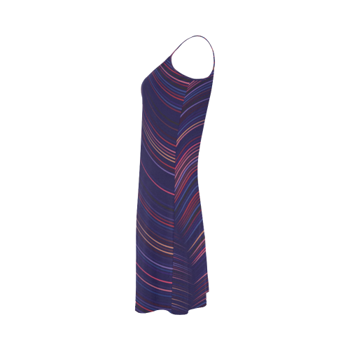 Purple flex lines alcestis slip dress Alcestis Slip Dress (Model D05)