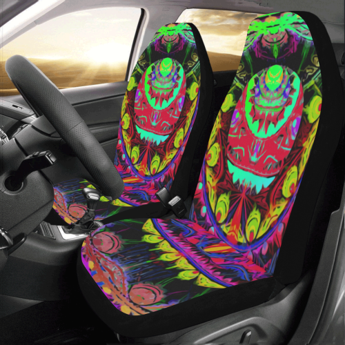 Mulricolored abstract SCARAB design Car Seat Covers (Set of 2)
