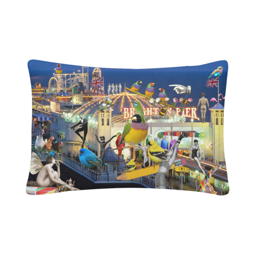 Welcome to Brighton Custom Pillow Case 20"x 30" (One Side) (Set of 2)