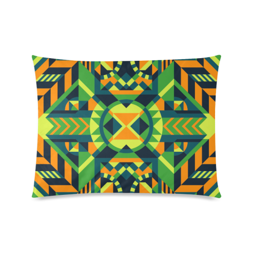 Modern Geometric Pattern Custom Zippered Pillow Case 20"x26"(Twin Sides)