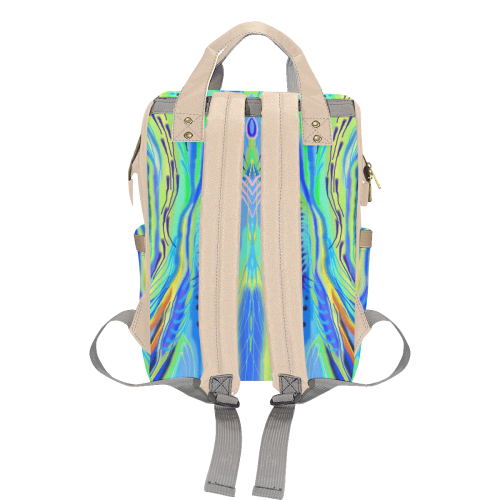 tropical fish 2-2 Multi-Function Diaper Backpack/Diaper Bag (Model 1688)