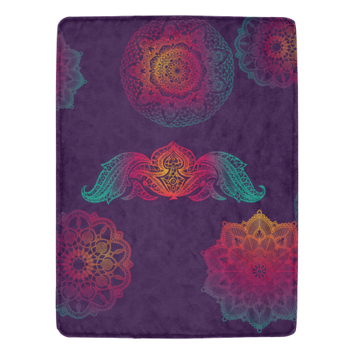 Colorful Mandala Ultra-Soft Micro Fleece Blanket 60"x80"