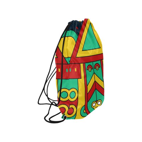 Aztec Spiritual Tribal Medium Drawstring Bag Model 1604 (Twin Sides) 13.8"(W) * 18.1"(H)