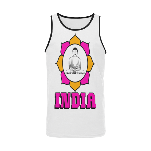 INDIA-BUDDHA Men's All Over Print Tank Top (Model T57)
