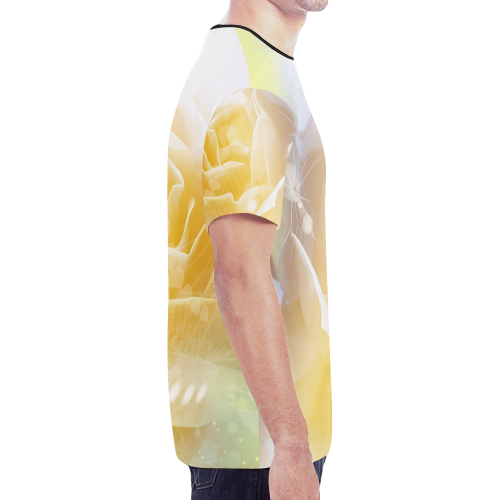 Soft yellow roses New All Over Print T-shirt for Men (Model T45)