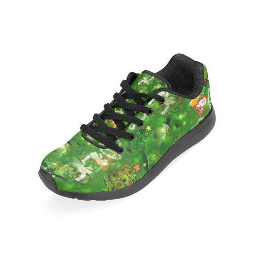 Green Christmas Popart by Nico Bielow Men’s Running Shoes (Model 020)