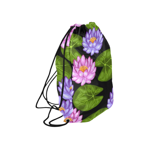 Lotus Flowers Large Drawstring Bag Model 1604 (Twin Sides)  16.5"(W) * 19.3"(H)