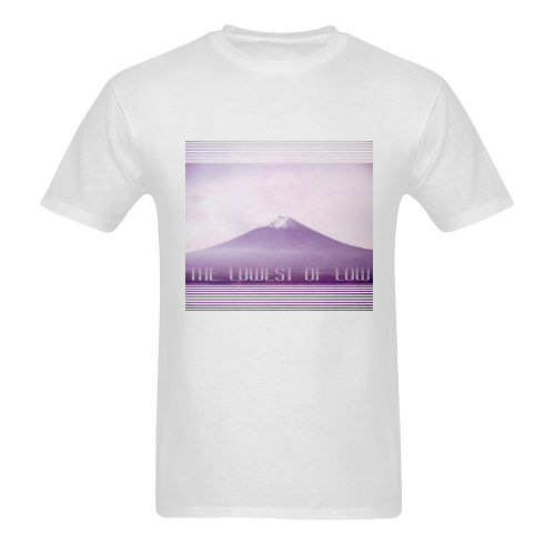 The Lowest of Low Mount Fuji White Men's T-Shirt in USA Size (Two Sides Printing)