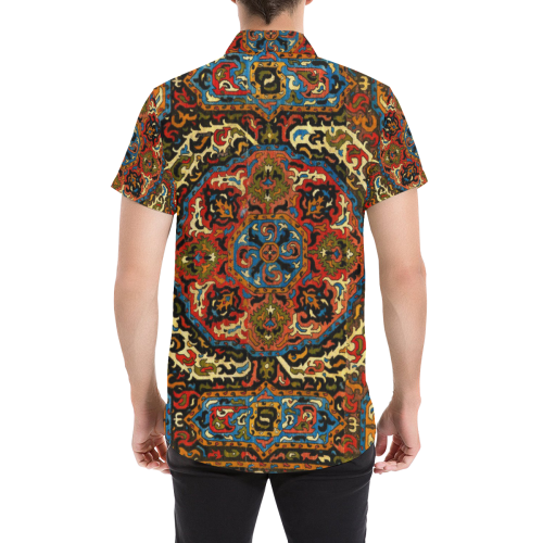 Azerbaijan Pattern 2 Men's All Over Print Short Sleeve Shirt/Large Size (Model T53)