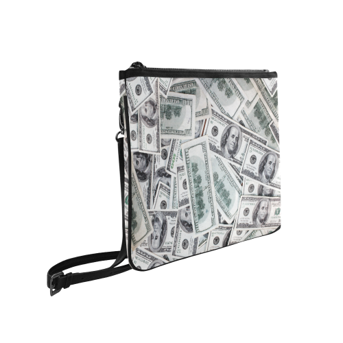 Cash Money / Hundred Dollar Bills Slim Clutch Bag (Model 1668)