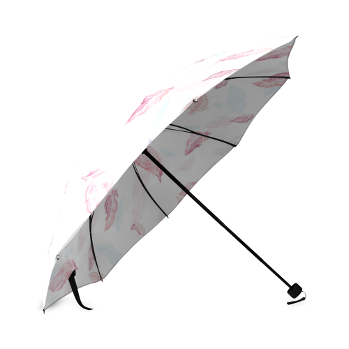 Water Color Feathers Foldable Umbrella (Model U01)