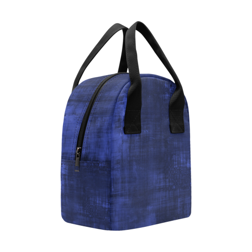 Blue Grunge Zipper Lunch Bag (Model 1689)