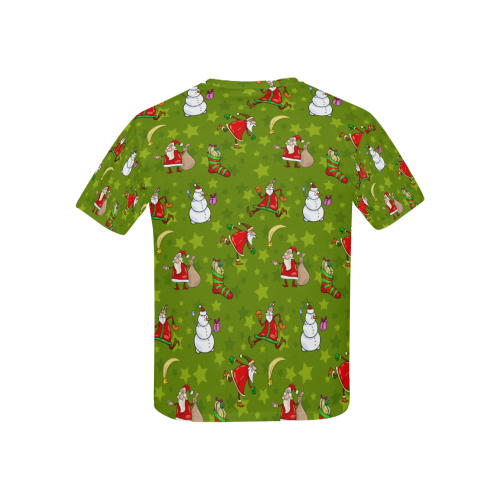 Funny Christmas Santa Claus Snowman Pattern Kids' All Over Print T-shirt (USA Size) (Model T40)