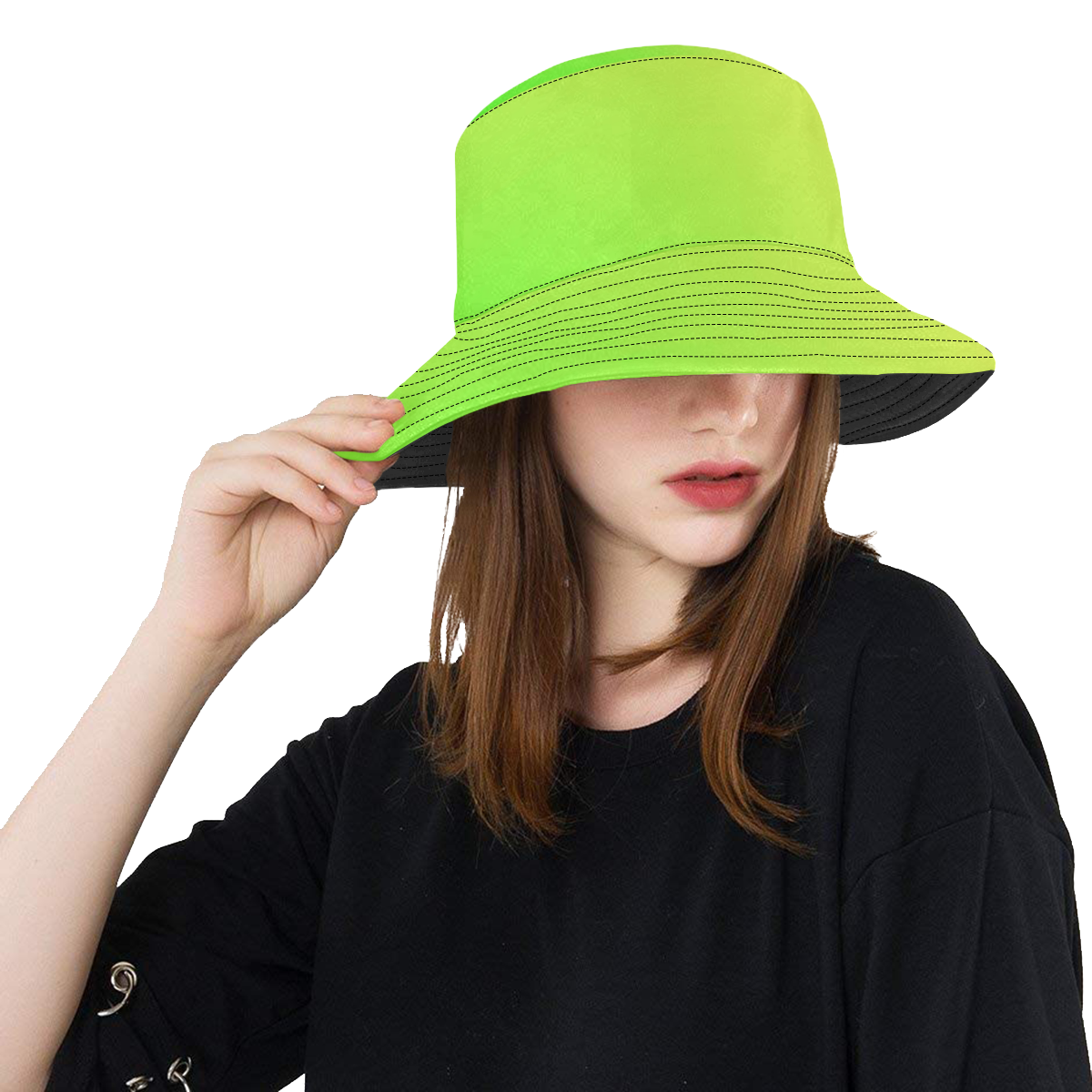 neon yellow bucket hat
