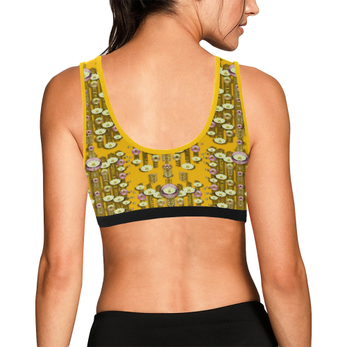 Rain showers in the rain forest of bloom Women's All Over Print Sports Bra (Model T52)