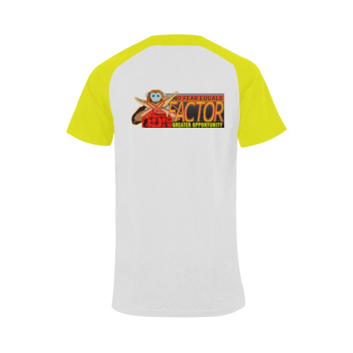 Raglan (white/yellow) - RBN XFACTOR Men's Raglan T-shirt (USA Size) (Model T11)