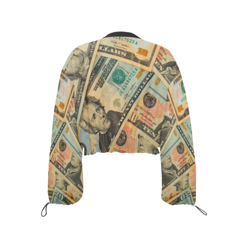 DOLLARS 4 Cropped Chiffon Jacket for Women (Model H30)