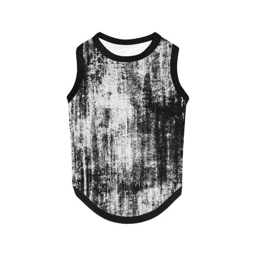 Black White Watrcolor Grunge Painting 1 All Over Print Pet Tank Top