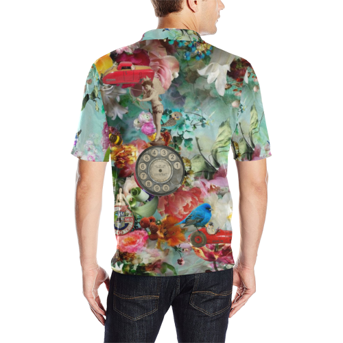The Secret Garden Men's All Over Print Polo Shirt (Model T55)