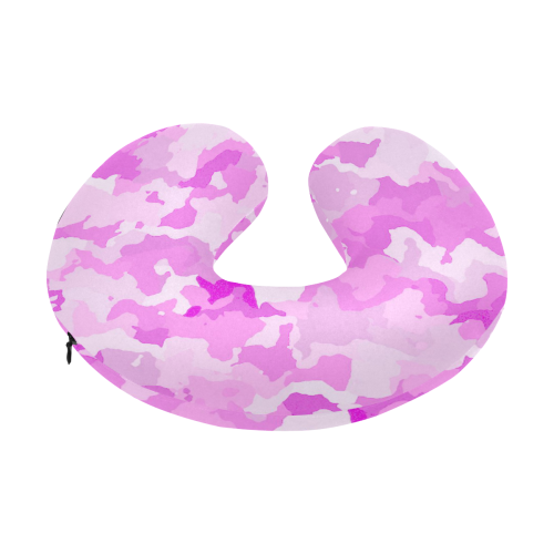 camouflage soft pink U-Shape Travel Pillow