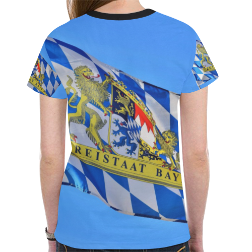 Bavarian Flag Women's Custom T-Shirt New All Over Print T-shirt for Women (Model T45)